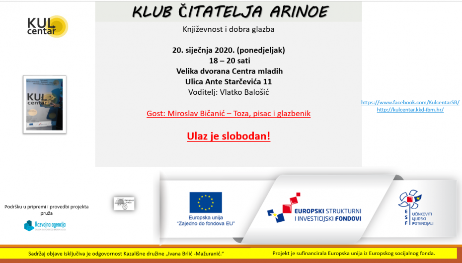 Čitateljski klub “Arinoe”